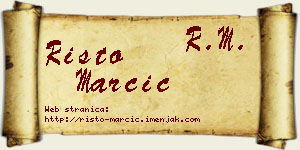 Risto Marčić vizit kartica